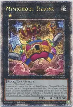 Yugioh! Mimighoul Throne - ROTA-EN094 - Quarter Century Secret Rare - 1st Editio - Image 1
