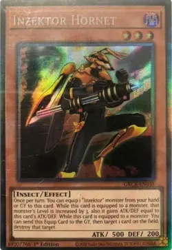 Yugioh! Inzektor Hornet - GRCR-EN038 - Collector's Rare - 1st Edition Near Mint, - Image 1