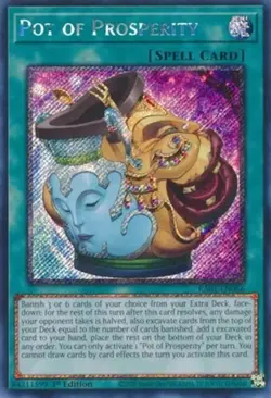 Yugioh! Pot of Prosperity - RA01-EN066 - Platinum Secret Rare - 1st Edition Near - Image 1