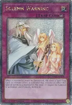 Yugioh! Solemn Warning - RA02-EN078 - Quarter Century Secret Rare - 1st Edition - Image 1