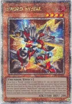 Yugioh! Sword Ryzeal - CRBR-EN001 - Quarter Century Secret Rare - 1st Edition Ne - Image 1
