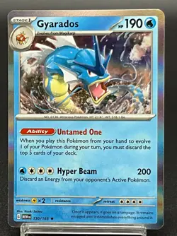 Gyarados Holo 130/165 Scarlet & Violet 151 Pokemon Card Excellent Condition - Image 1