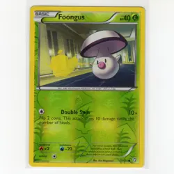 Pokemon TCG Foongus 17/124 BW Dragons Exalted Reverse Holo Card EN-LP 2012 - Image 1