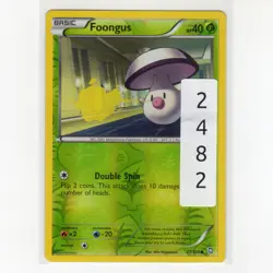 Pokemon TCG Foongus 17/124 BW Dragons Exalted Reverse Holo Card EN-LP 2012 - Image 3