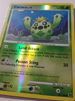 REVERSE HOLO Cacnea 62/106 LP /VLP Great Encounters Pokemon Card - Saya Tsuruta - Image 2