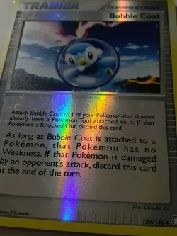REVERSE HOLO Bubble Coat 129/146 LP / VLP - Legends Awakened Pokemon Card - Image 2