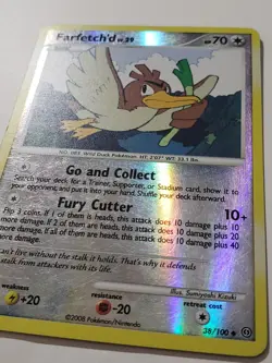 REVERSE HOLO Farfetch'd 38/100 PL / LP Stormfront Pokemon Card Sumiyoshi Kizuki - Image 2