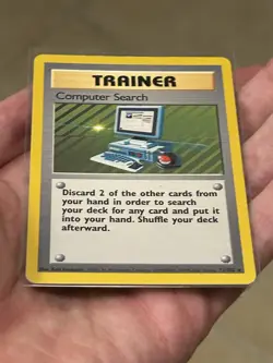 1999 Pokemon TCG Computer Search Base Set 71/102 Regular Unlimited Rare Card LP - Image 3