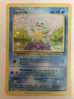 x1 Squirtle 001/034 Holo Classic Collection CLB Promo 2023 Pokemon Card - Image 1