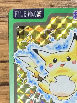Pokemon Carddass Card Pikachu File No.25 Bandai Pocket Monsters 1997 Holo - Image 3