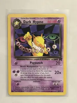 2000 POKEMON TCG Dark Hypno 26/82 Team Rocket WOTC Rare Vintage Card LP - Image 1