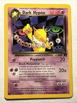 2000 POKEMON TCG Dark Hypno 26/82 Team Rocket WOTC Rare Vintage Card LP - Image 1