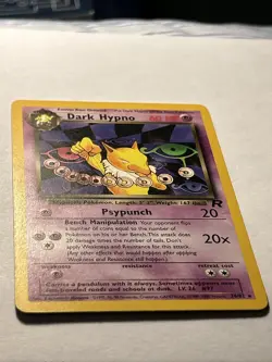 2000 POKEMON TCG Dark Hypno 26/82 Team Rocket WOTC Rare Vintage Card LP - Image 3