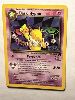 2000 POKEMON TCG Dark Hypno 26/82 Team Rocket WOTC Rare Vintage Card LP - Image 5