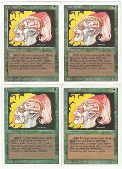 MTG Llanowar Elves x4 Revised Edition Common NM/LP Playset - Image 1