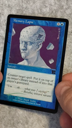 Memory Lapse - FOIL - MTG Judge Promo - Heavily Played - See Description - Image 2