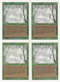 MTG Fog x4 Revised Edition Common MP Playset - Image 1