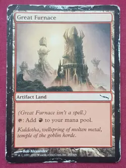 Magic The Gathering MIRRODIN GREAT FURNACE land card MTG - Image 1
