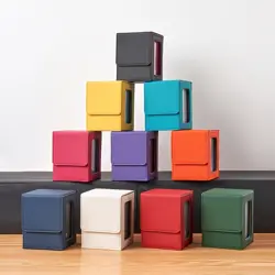 120-Card Magnetic Deck Box PU Leather Storage Case for MTG TCG Multiple Colors - Image 1
