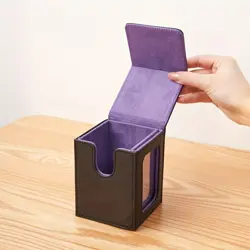 120-Card Magnetic Deck Box PU Leather Storage Case for MTG TCG Multiple Colors - Image 2