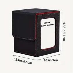 120-Card Magnetic Deck Box PU Leather Storage Case for MTG TCG Multiple Colors - Image 3