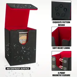 100+ Card Deck Box PU Leather Magnetic Case for TCG MTG Pokemon Yugioh - Image 4