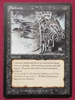 Magic The Gathering LEGENDS DARKNESS black card MTG - Image 1