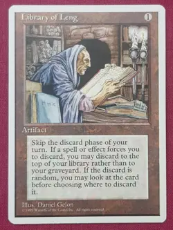 Magic The Gathering 4TH EDITION LIBRARY OF LENG artifact card MTG - Image 1