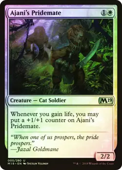 Ajani Pridemate FOIL - Core 2019 MAGIC MTG - Image 1