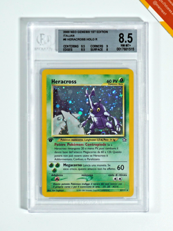 Pokemon BGS 8.5 Heracross #6 Holo 1st Ed Neo Genesis 2000 Italiano - Image 1