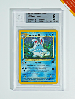 Pokemon BGS 9 Azumarill #2 Holo 1st Ed Neo Genesis 2000 Italiano - Image 1
