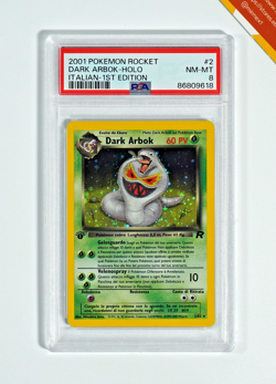 Pokemon PSA 8 Dark Arbok #2 Holo 1st Ed Team Rocket 2001 Italiano - Image 1