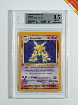 Pokemon BGS 8.5 Alakazam #1 1st edition Set Base 1999 Italiano - Image 1