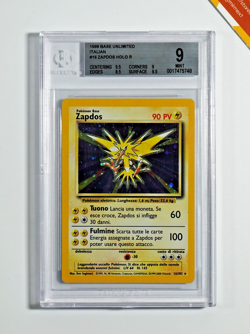 Pokemon BGS 9 Zapdos #16 Holo Base Set Unlimited 1999 Italiano - Image 1