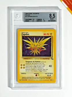Pokemon BGS 8.5 Zapdos #15 Holo Fossil Unlimited 1999 Italiano - Image 1