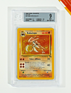 Pokemon BGS 9 Kabutops #9 Holo Fossil Unlimited 1999 Italiano - Image 1