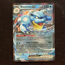 Blastoise ex 030/142 Pokemon Stellar Crown Scarlet & Violet Double Rare Holo NM - Image 1