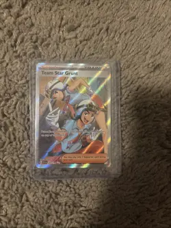 2023 POKEMON SCARLET & VIOLET EX TEAM STAR GRUNT 242/198 ULTRA RARE FULL ART - Image 1