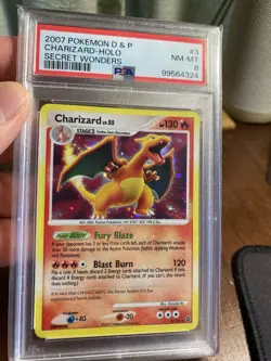 2007 Pokemon - PSA 8 Charizard Holo - Secret Wonders #3 Diamond & Pearl - Image 1
