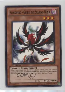 Blackwing - Ghibli the Searing Wind 1st Ed. YuGiOh Crow Duelist Pack 0ot5 - Image 1