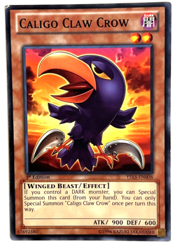 YuGiOh! - Caligo Claw Crow - YS13-EN008 - 1st Edition - Common - Image 1