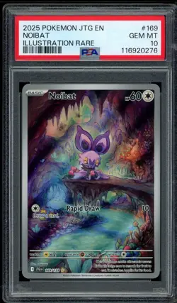 2025 PSA 10 Pokemon Journey Together Noibat Illustration Rare IR 169/159 Card - Image 1
