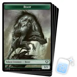 PRESALE BEAST TOKEN (05) X4 Edge Of Eternities Commander Magic MTG MINT CARD - Image 1