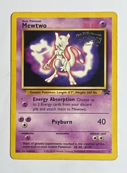 Mewtwo 3 Black Star WB Stamped Movie Promo Pokemon Card 1999 WOTC NM-Mint - Image 1