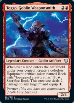 Toggo, Goblin Weaponsmith - Light Play MTG Commander Legends - Image 1