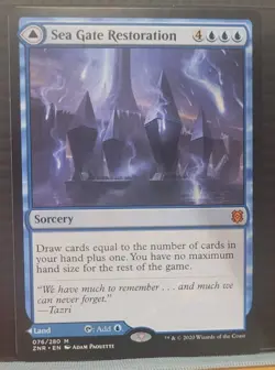 mtg SEA GATE RESTORATION NM Zendikar Rising 076/280 -Argo- - Image 1