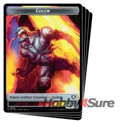 Presale Golem Token (012) X4 M/NM Magic MTG Edge Of Eternities Commander - Image 1