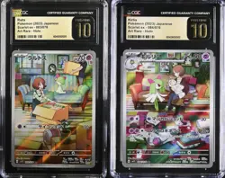 SET 2 CGC 10 PRISTINE Japanese Pokemon 2023 Ralts & Kirlia 083/078 084/078 SV1S - Image 1