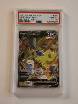 2021 POKEMON SWORD & SHIELD BATTLE STYLES 155 FULL ART/TYRANITAR V PSA 10 - Image 1