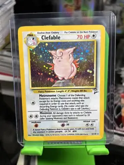 Pokemon TCG Clefable Base Set 2 5/130 holo rare 2000 LP - Image 1